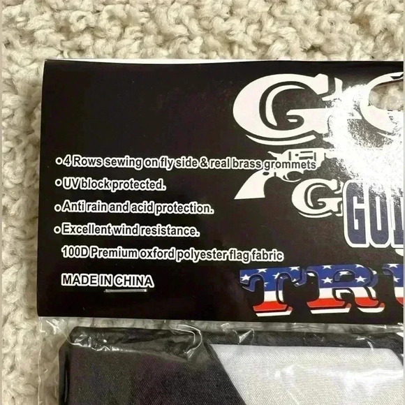 God Guns Trump Flag Size 3’X5’ NEW In Package - Picture 3 of 4